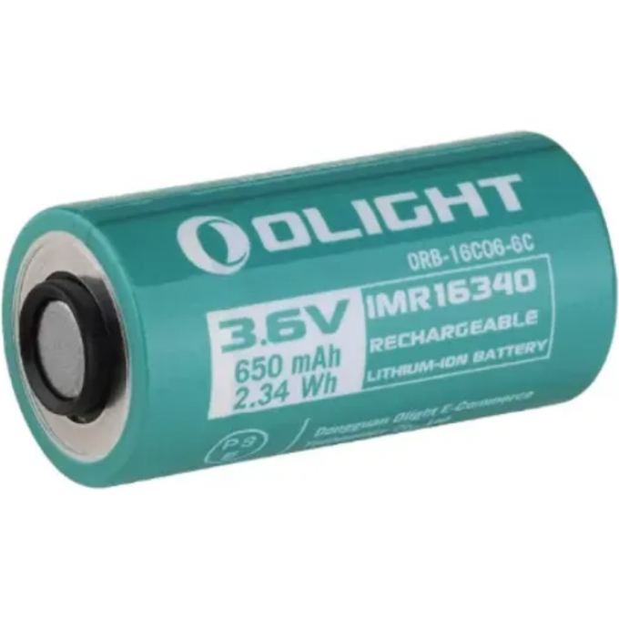 Аккумулятор OLIGHT Li-on ORB-16C06-6C 16340 3,7 В 650 mAh 1шт. 001614